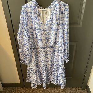 As you go boutique blue floral dress